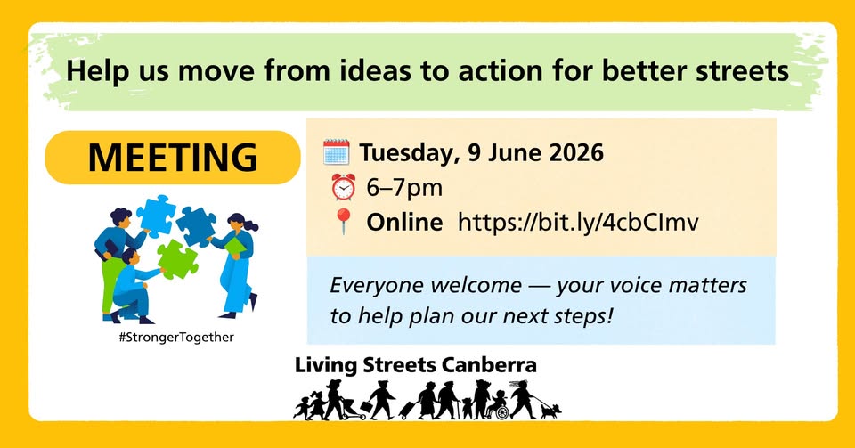 9 June 2026 Meeting - Living Streets Canberra